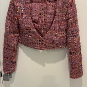 For Love And Lemons Multicolor Tweed Blazer